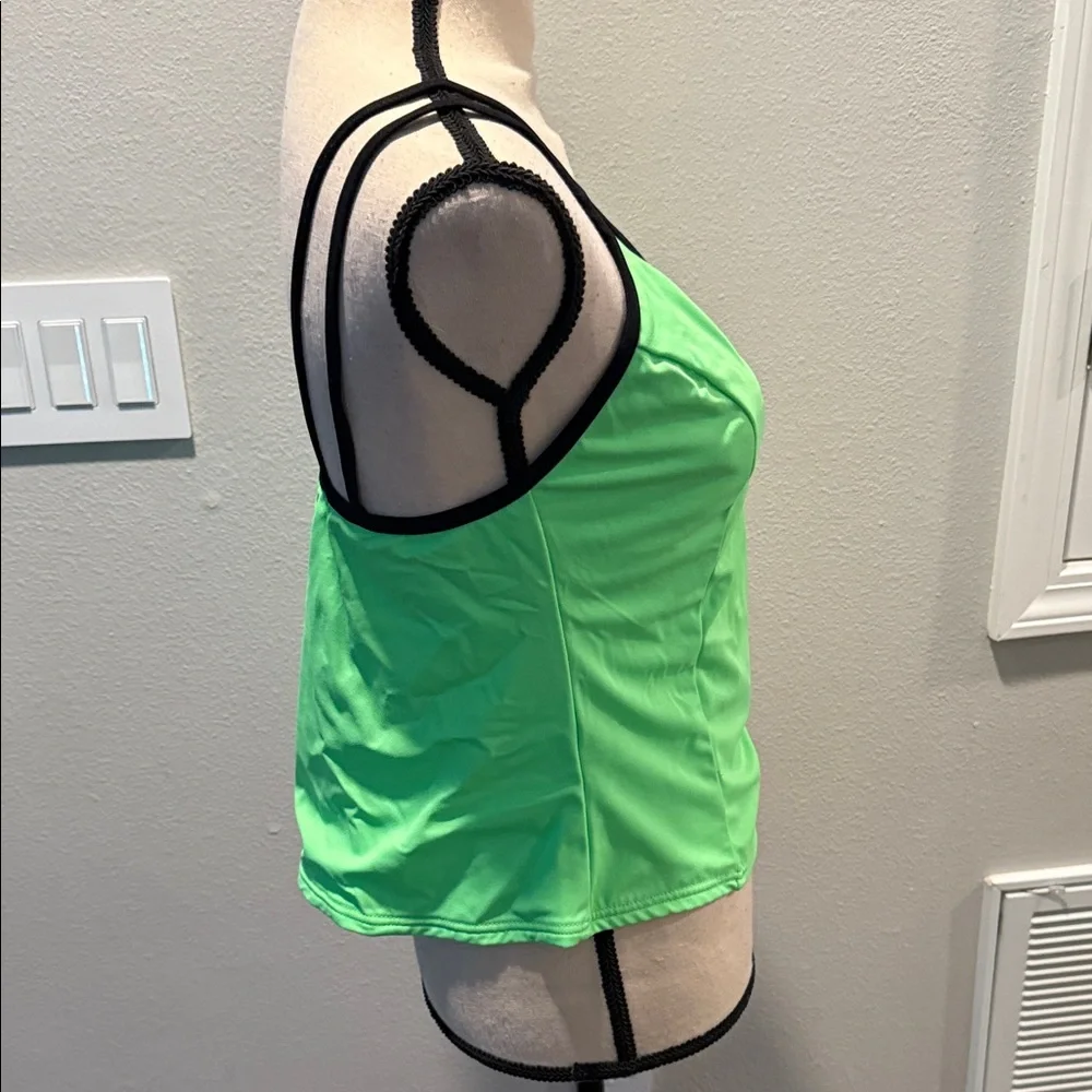 Miraclesuit Green Strappy Women's Tankini Top Size 12
